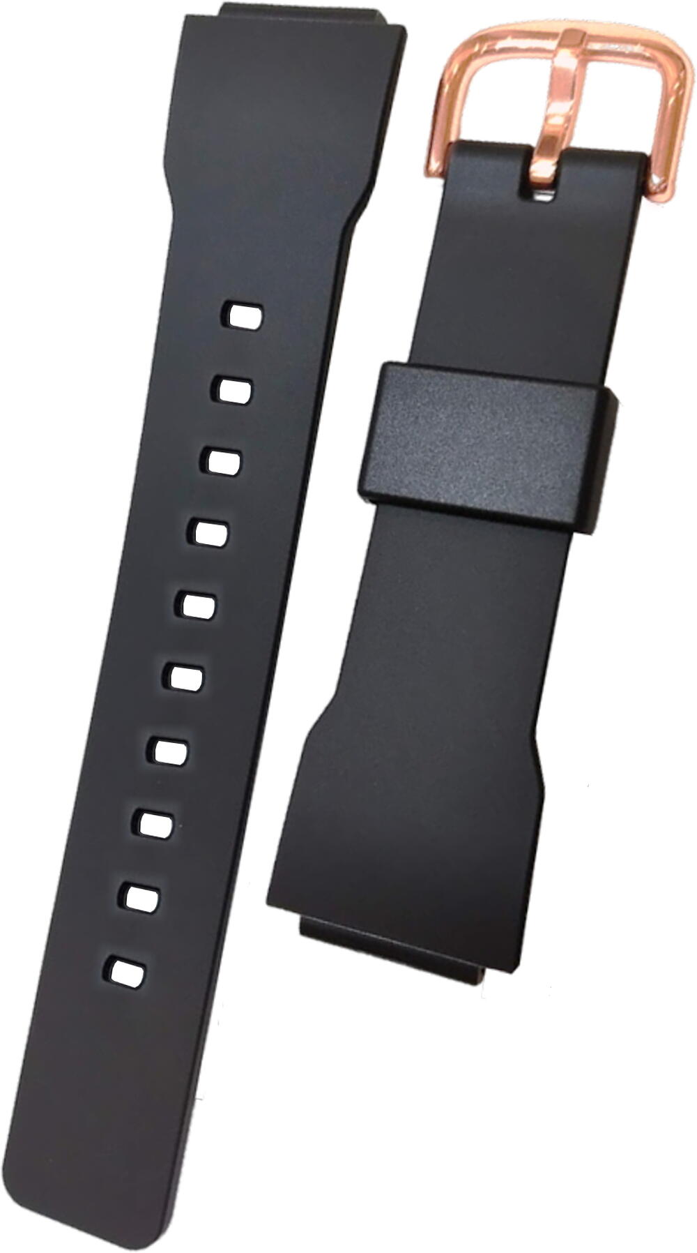 GM-S2110PG,GM-S2100PG用バンド（ベルト） ■材質：ウレタン樹脂製 ■色：黒 ■美錠：ローズゴールド色 ■バンド取り付け部分のバネ棒、パイプ付き。　