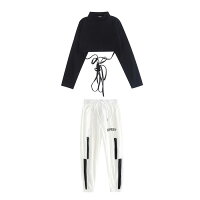 キッズダンス衣装ヒップホップセットアップ子供ダンスパンツダンストップスHIPHOP演出服長袖ジャズダンスステージ衣装練習着おしゃれステージ衣装ガールズジャッズヒップホップ演出服ダンスウェアジュニアjazzDJオシャレ