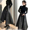 PUスカート スリット入り Aライン スカート フレアスカート マキシスカート レディース スカート 春服 秋服 冬服 ハイウエスト ロングスカート ミモレ丈 着痩せ 通勤 カジュアル 女性らしさ おしゃれ S M L 通勤 OL 着痩せ キレイめ ママ 卒業式 入学式 体型カバー オフィス