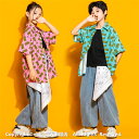 3点セット 半袖 シャツ ヒップホップダンス衣装 ベスト パンツ HIPHOP キッズ 原宿系ダンス衣装 キッズダンス ヒップホップ ダンス 上下 男の子 女の...