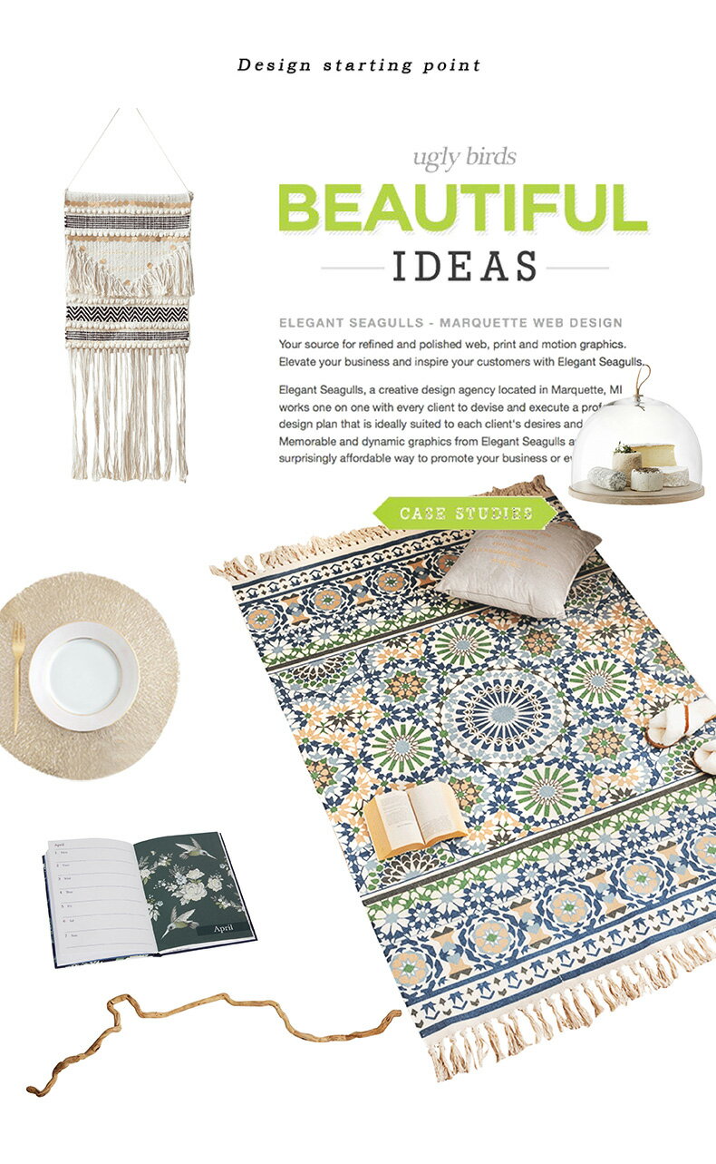 ラグマット ラグ フリンジ付き マット 北欧 120*180cm 綿麻 可愛い かわいい 自然 洗える 長方形 大判 カーペット ピクニック ベッドサイド リビング シンプル 室内 春夏 秋冬 オールシーズン 送料無料 [3]