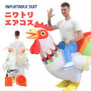 ニワトリ エアコス 鶏 コスチューム チキン 着ぐるみ ハロウィン ジャグラー ジュラシック ワールド 大人用 空気で膨らむ エアーコスプレ インフレータブルコスチューム ティラノサウル 衣装 仮装 文化祭 部活 パーティー用 イベント ダイナソー 送料無料 rabbit
