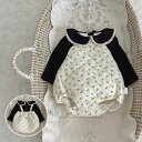 2点セット ロンパース ベビー服 防寒 秋冬 韓国子供服 高級感 花柄 ロンパース ホワイト ブラック 柔らかい 送料無料 可愛い 冬服 暖かい アウター 厚手...
