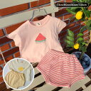 【上下セット】スイカ Tシャツ 夏用 半袖 ベビー服 パジャマ 肌着 夏服 刺繍 春夏 新生児 幼児 子ども 子供 小学生 女の子 姉妹 可愛い 通園 保育園 ...