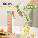 製氷皿 製氷器 アイストレー 四角氷 6個取り 製氷ケース 小分け 取り出し簡単 柔らかい 押しタイプ 食洗機対応 ジュース 家庭用 冷凍保存 高耐久性 携帯便...