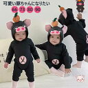 【楽天スーパーSALE半額OFF】ベビー ロンパース ハロウィン 豚ちゃん ぶた 可愛い ハロウィーン衣装 写真撮影 パジャマ ルームウェア 出産祝い 66 7...