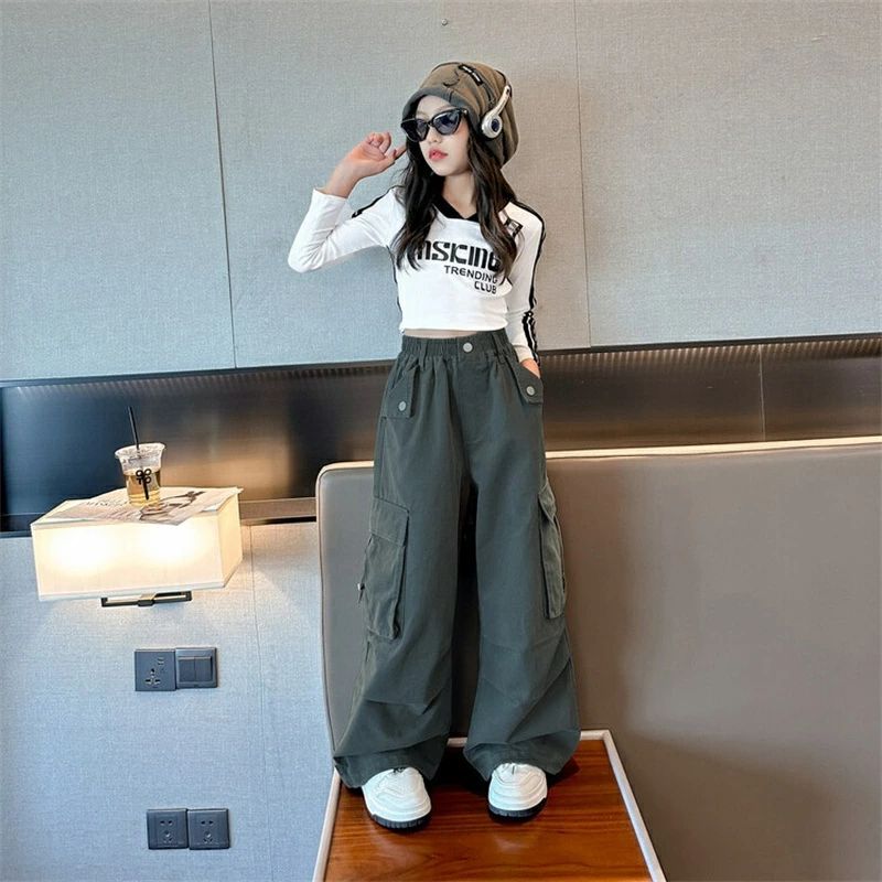 子供 女の子 ヒップホップパンツ カーゴパンツ 子供服 パンツ ヒップホップダンス衣装 ガールズ ジュニア ヒップホップダンスパンツ ダンスパンツ ダンスウェア ロングパンツ キッズ 長ズボン ヒップホップ 練習着 レッスン着 ワイドパンツ ゆったり 学生 カジュアル
