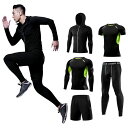 【5点セット】ランニングウェア スポーツウェア メンズ 上下 大きいサイズ ジャージ 下 パンツ tシャツ ランニング セット スポーツウエア 半袖 tシャツ ハーフパンツ コンプレッション 長袖 ロングタイツ メンズ上下セット ジャー