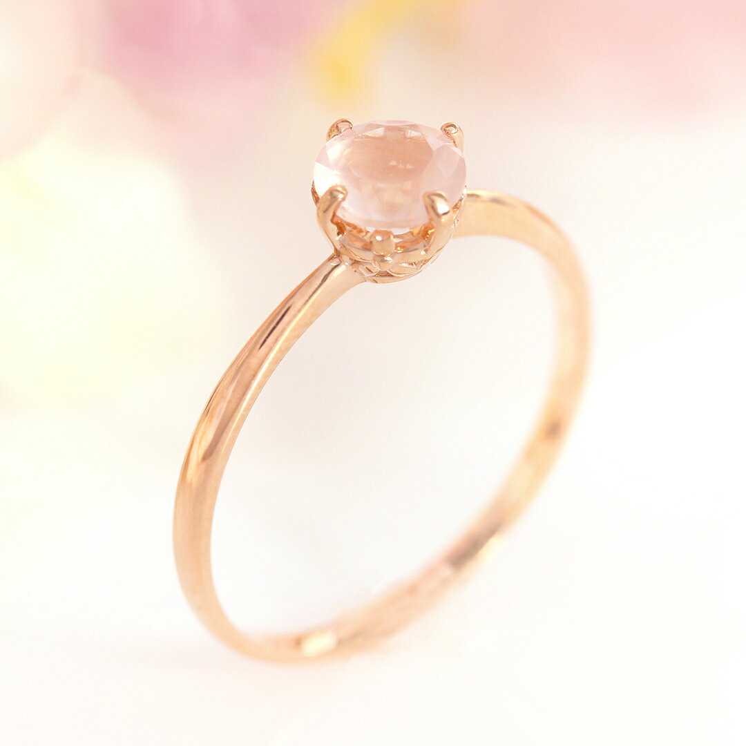 桜 リング ローズクォーツ 指輪・フルア さくら サクラ 大人かわいい レディース 人気 桜のリング アクセサリー ジュエリー 誕生日プレゼント 女性 春 ファッションリング ゴールド 10K K10 10金 可愛い ブランド 宝石 おしゃれ 天然石 ピンク 色石のサムネイル