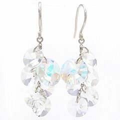 【スワロフスキークリスタル×ホワイトゴールドピアス・ラレヴィアーナ】