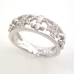 【ダイヤモンド×ホワイトゴールドリング・フラダリ】