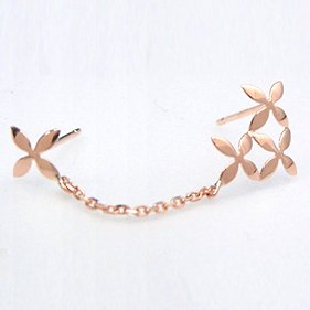 【ピンクゴールドピアス・ロランジェ】