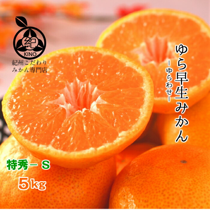 みかん 高糖度 ゆら早生 みかん【特秀品 S サイズ 5kg】【送料無料】甘味がぎゅっと詰まった薄皮 みかん ♪和歌山 みかん 実店舗含む年間発送数1万件以上の実績！温州みかん 早生みかん 完熟 糖度 濃厚小玉 小粒 ギフト 贈答 ブランド 紀南 田辺 紀の