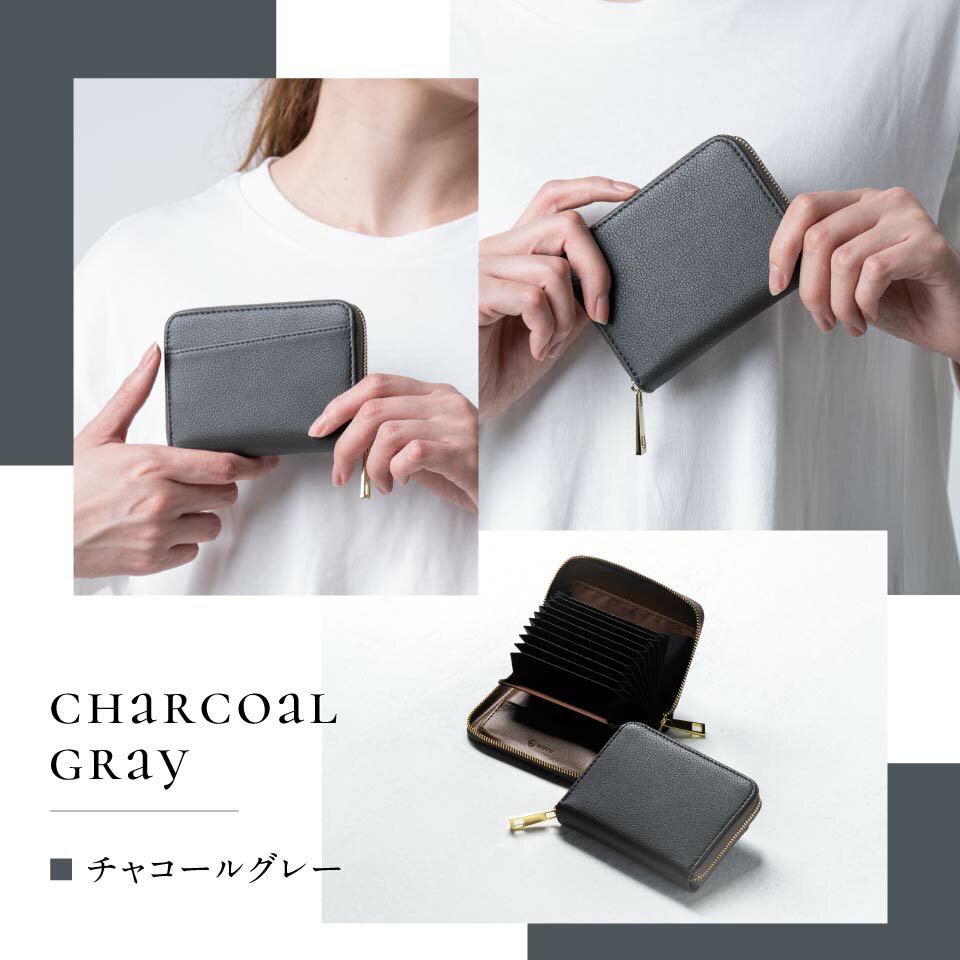 ＼9/19 20時～！クーポンで50%OFF／ ミニ財布 レディース じゃばら 蛇腹 二つ折り財布 スキミング防止 合皮 コンパクト ボックス型 小銭入れ ファスナー カード 大容量 小さい財布 ミニウォレット カードケース 軽い かわいい おしゃれ シンプル 誕生日 ギフト プレゼント kinoco-10293412 MURA サンプル画像3