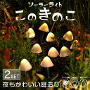 楽天HAPPYJOINT（ハッピージョイント）《2セット》 このきのこ ガーデンライト ソーラー きのこ 【保証120日】 〔 ソーラーライト キノコ ライト デコレーション 照明 かわいい 可愛い カワイイ おしゃれ オシャレ お洒落 光る 花壇 ガーデニング ガーデニング雑貨 エクステリア 防水 イルミネーション 〕