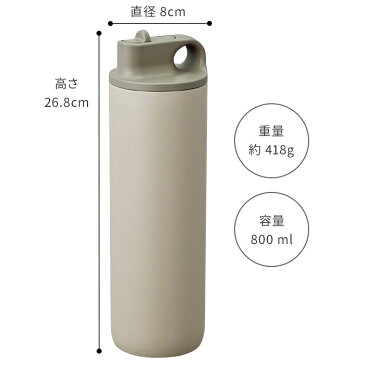 水筒 おしゃれ KINTO キントー アクティブタンブラー 800ml ACTIVE TUMBLER マグボトル スパウトタイプ ドリンク 大容量 二重構造 保冷 持ち手 ステンレス ジム アウトドア キャンプ 学校 スポーツ お茶 BPAフリー シンプル 人気 かわいい プレゼント