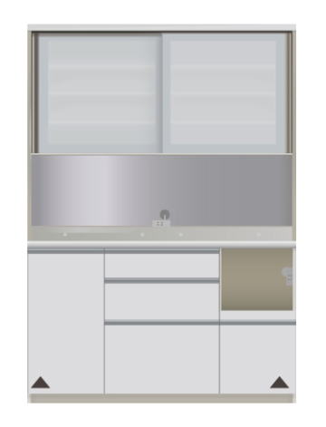 食器棚 ダイニングボード キッチンボード VIR-1400R 幅140cm 奥行50cm 高さ198cm 右オープン 引き戸 パールホワイト ダイニング 食堂 飛散防止 耐震ロック ダイヤモンドハイグロス 引出し 収納 扉 国産 日本製 開梱・設置サービス【smtb-KD】