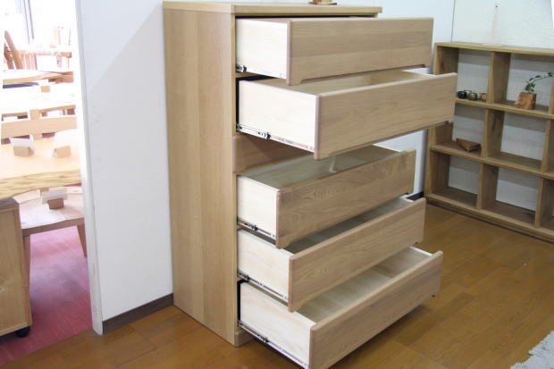 チェスト タンス ミュートスII 幅105cm 5段 ミドルチェスト シンプル 引出し ナチュラル 国産 日本製 開梱・設置サービス【smtb-KD】 [3]