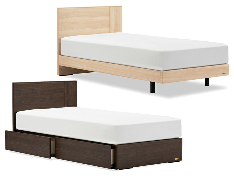 Rakuten - ベッド フランスベッド FranceBed エディ EY-01F フレームのみ シングル セミダブル ダブル フラットヘッド レッグタイプ 引出しタイプ スノコ仕様 シンプル モダン 国産 日本製【smtb-KD】