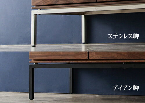 サイドボード キャビネット 収納 ブローディ Broady 幅180cm 脚付き ステンレス脚 シルバー アイアン脚 ブラック 鉄脚 リビング 引出し 扉 シンプル モダン オーク ウォールナット ブラックチェリー ナチュラル ブラウン 国産 日本製 開梱・設置サービス 受注生産【smtb-KD】 [2]