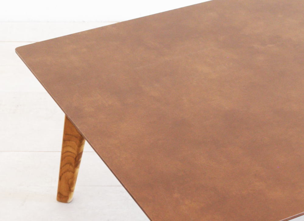 こたつ 家具調こたつ コタツ ラスティ Rusty 幅120cm 長方形 リビング テーブル 机 メラミン化粧板 鉄板風 ブラウン スマート 国産 日本製【smtb-KD】
