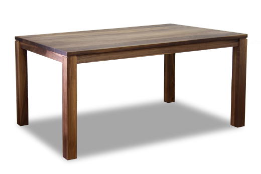 ダイニングテーブル 食堂机 食卓 レクト 幅150cm 奥行85cm 高さ70cm 4本脚 ウォールナット 無垢 シンプル 国産 日本製