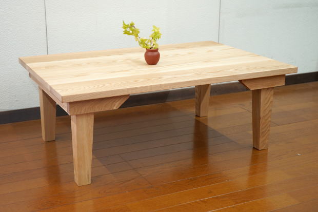 テーブル センターテーブル リビングテーブル ローテーブル クレオ 幅90cm 折りたたみ 天然木 タモ ウォールナット 無垢 シンプル モダン 国産 日本製【smtb-KD】