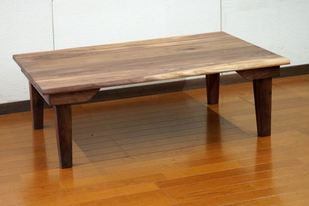 テーブル センターテーブル リビングテーブル ローテーブル クレオ 幅120cm 折りたたみ 天然木 タモ ウォールナット 無垢 シンプル モダン 国産 日本製【smtb-KD】 [3]