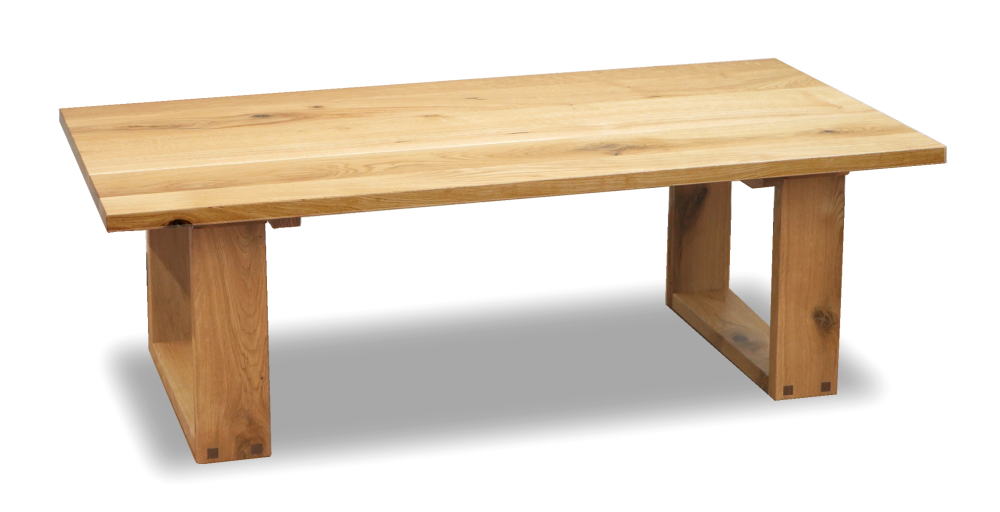 テーブル センターテーブル リビングテーブル 机 ロマン 幅100cm 110cm 120cm 130cm 奥行き55cm 60cm 高さ40cm 天然木 ホワイトオーク 無垢 節入り リビング シンプル モダン 自然塗料 オイル仕上げ ウレタン塗装 国産 日本製【smtb-KD】