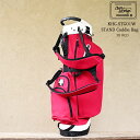 【おまけプレゼント!】木の庄帆布 公式 スタンドキャディバッグ レッド STAND Caddie Bag LIMITED EDITION 2023年モデル【Ki...