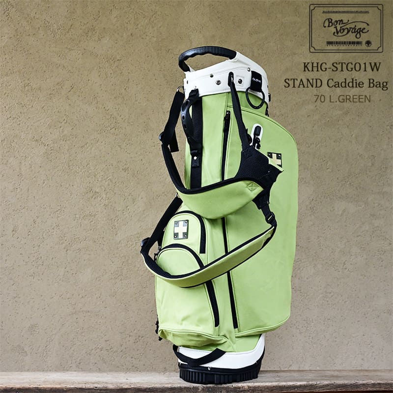 【おまけプレゼント!】木の庄帆布 公式 KHG-STG01W スタンドキャディバッグ ライトグリーン STAND Caddie Bag LIMITED EDIT...