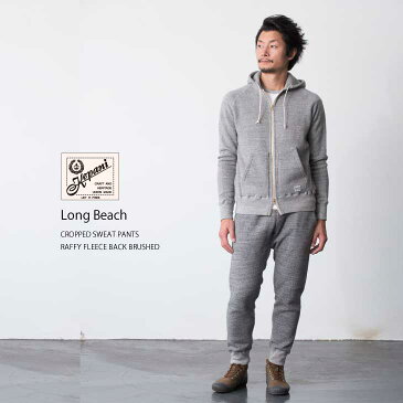 木の庄帆布 公式 Kepani ケパニ LONG BEACH ロングビーチ クロップドパンツ スウェットパンツ 日本製 Made in Japan