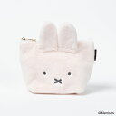 【海外販売NG】ミッフィー「BRUNA FACE FUR/ミニ台形ポーチ(ピンク)」