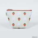 【海外販売NG】ミッフィー「MIFFY RED FRUITS/台形ポーチ(アイボリー)」