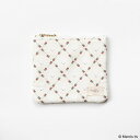 【海外販売NG】ミッフィー「MIFFY QUILTING STYLE/ミニフラットポーチ(アイボリー)」