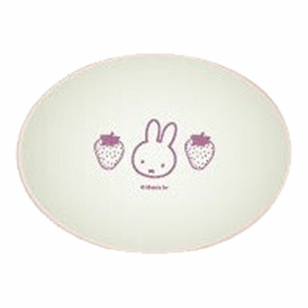 ミッフィー「ストロベリー&チョコレート/オーバルプレート(ピンク)」