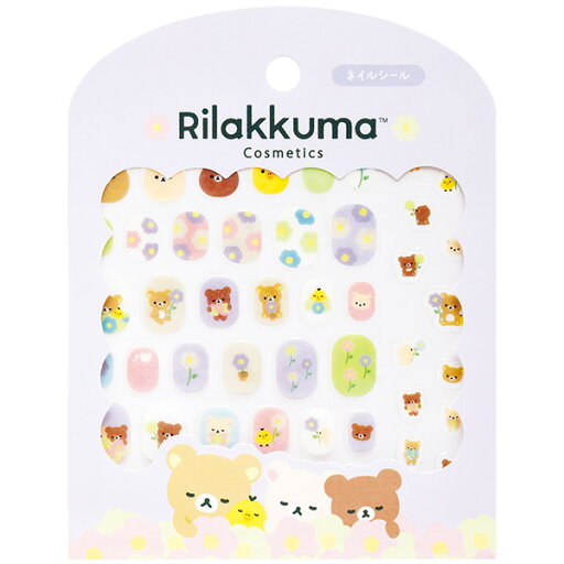San-X リラックマ「コスメティックアイテム・BASIC RILAKKUMA Flower/ネイルシール(SE67601)」 San-X リラックマ「コスメティックアイテム・BASIC RILAKKUMA Flower/ネイルシール(SE67601)」