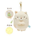 San-X すみっコぐらし「定番ぬいぐるみ雑貨/ぬいぐるみリール付パスケース(ねこ)(PB69304)」