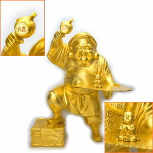 金箔貼 大黒天置物「当り大黒」