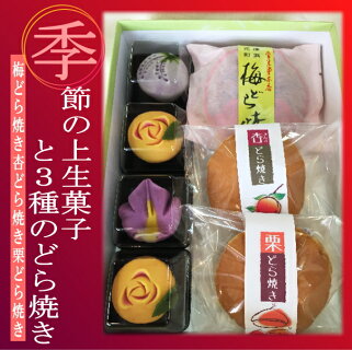 【送料無料】季節の上生菓子と栗どら杏どらセット