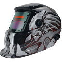 自動遮光液晶溶接面 ソーラー充電式TIG MIG用溶接ヘルメット 研削用溶接マスク 遮光範囲4/9-13 ヘッドバンド調整可能