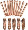 Lndb15個セットtigコレット 10N24 2.4mmTIGコレットボディ2.4mm SR DB PTA WP 17 18 26 TIG溶接トーチ用 消耗品