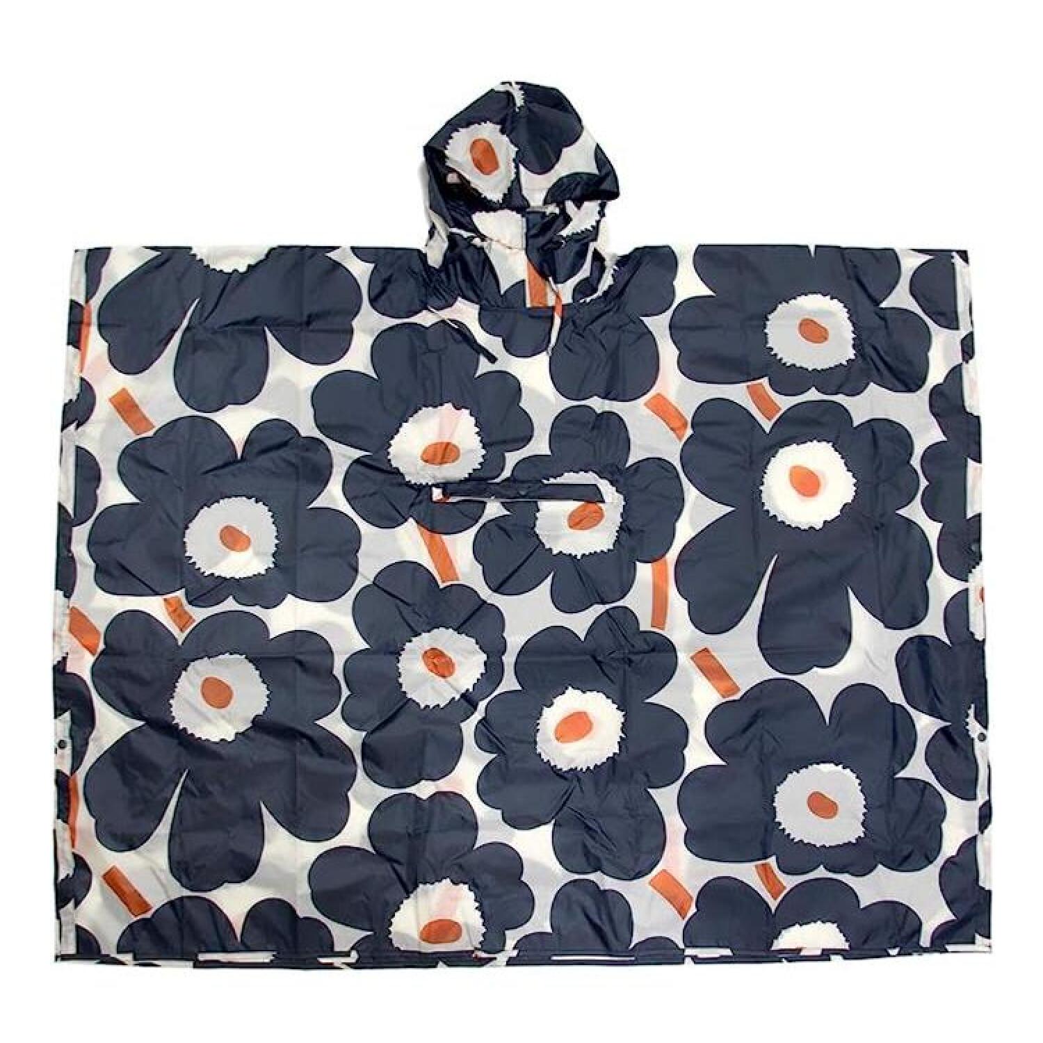 marimekko マリメッコ PIENI UNIKKO ピエニ ウニッコ RAIN PONCHO レインポンチョ Navy ネイビー 青 レインコート 並行輸入品