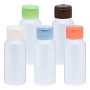 金鵄製作所【NK投薬瓶 60mL 目盛印刷なし ワンタッチキャップ ※フタ色は水(スカイブルー)・茶(ブラウン)・ピンク・竹(ライトグリーン)・白(ホワイト)からお選び下さい 1箱(200本入) B3170-900】 水剤瓶 お薬ボトル プラスチックボトル 入れ替えボトル 半透明