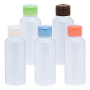金鵄製作所【NK投薬瓶 100mL 目盛印刷なし ワンタッチキャップ ※フタ色は水(スカイブルー)・茶(ブラウン)・ピンク・竹(ライトグリーン)・白(ホワイト)からお選び下さい 1箱(200本入) B31A0-900】 水剤瓶 お薬ボトル プラスチックボトル 入れ替えボトル 半透明