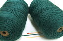【ウール並太（ふかみどり）】　どんどん編めてじゃんじゃん織れる、扱いやすい太さのウールです♪【手織向き、手編向き・毛糸】