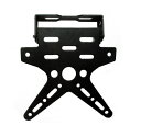 オートバイのナンバープレートホルダー オートバイのナンバープレートラックユニバーサル電気メッキ CNC アルミ合金調節可能なオートバイのナンバープレートフレーム番号カバー