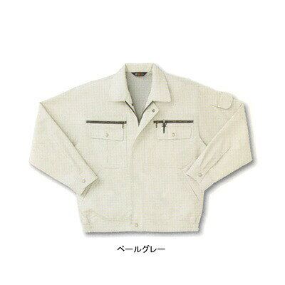 作業服 BC821S〜LLXL他のサイズを選ぶ●● 商品説明●春夏用●素材：綿60％・ポリエステル40％●ストレッチ、帯電防止素材、グレー系●サイズ：S（着丈/60、肩巾/46、袖丈/52、胸囲/108）、M（着丈/62、肩巾/48、袖丈/54、胸囲/112）、L（着丈/64、肩巾/50、袖丈/56、胸囲/116）、LL（着丈/66、肩巾/52、袖丈/58、胸囲/120）、XL（着丈/68、肩巾/54、袖丈/60、胸囲/124）、4L（着丈/68、肩巾/56、袖丈/62、胸囲/132）、5L（着丈/68、肩巾/58、袖丈/62、胸囲/140）●カラー：ペールグレー、シェイドグリーン、アイボリー、ティリアンブルー、ライトグリーン●機能：背中ノーフォーク、三角スケールも入る左袖ペン差し付、天蓋付Wポケット、背裏メッシュ、左胸ペン差し付●ファスナー/フロント：金属、ポケット：金属●ボタン/金属商品仕様●高い収納力を実現する豊富なポケット。ストレッチ性に優れ、作業も快適。●のびRON●微妙な動きにもスムーズに伸びて、伸縮回復性も抜群●綿の自然な肌ざわりとマイクロポリエステルの機能性が調和し、ソフトなドレープと美しい光沢を両立●通常の洗濯でもほとんど変わらない伸縮効果1001821コーディネイト商品半袖ブルゾンBC820ツータックパンツBC824ツータックカーゴパンツBC825半袖シャツBC827長袖シャツBC829脇ゴムツータックパンツBC826脇ゴムツータックカーゴパンツBC828