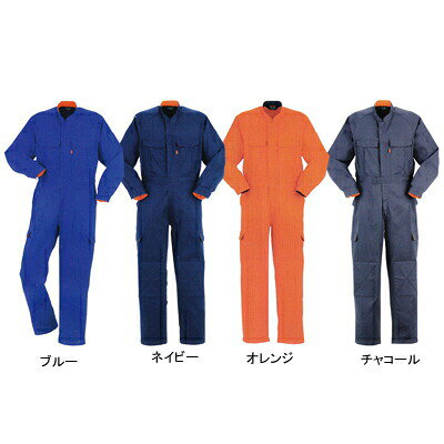 作業服 574S〜LL4L5L〜6L他のサイズを選ぶ●●●商品説明●春夏用●素材：綿100％●ツナギ服、楽珍袖、抗菌・防臭、ブルー系●サイズ：S（バスト/110、肩幅/46、袖丈/54、ウエスト/90、股下/69、背丈/47、標準身長/160〜165）、M（バスト/114、肩幅/48、袖丈/56、ウエスト/94、股下/72、背丈/48、標準身長/165〜170）、L（バスト/118、肩幅/50、袖丈/58、ウエスト/98、股下/75、背丈/49、標準身長/170〜175）、LL（バスト/122、肩幅/52、袖丈/60、ウエスト/102、股下/78、背丈/50、標準身長/175〜180）、XL（バスト/126、肩幅/54、袖丈/62、ウエスト/106、股下/81、背丈/51、標準身長/180〜185）、4L（バスト/130、肩幅/56、袖丈/64、ウエスト/110、股下/84、背丈/53、標準身長/185〜195）、5L（バスト/134、肩幅/58、袖丈/66、ウエスト/114、股下/87、背丈/55、標準身長/190〜200）、6L（バスト/138、肩幅/60、袖丈/68、ウエスト/118、股下/87、背丈/57、標準身長/195〜205）●カラー：ブルー、ネイビー、オレンジ、チャコール●機能：アコーディオンバック、左尻フラップ付ポケット、膝当て（パット入）、消臭・抗菌ネーム、胸ヒップポケット、左右カーゴポケット、胸フラップ付ファスナーポケット、袖口・フラップ・衿元金属ドットボタン、ペン差し、ナイロンファスナー、脇ゴム商品仕様●着心地感の良さを幾つもの機能でサポート。1003574　
