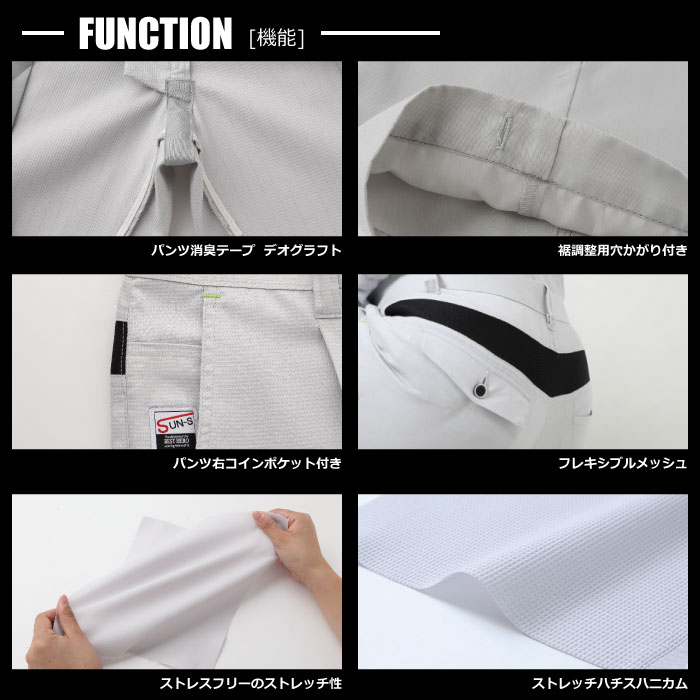サンエス 作業服 WA11818 レディースパンツ S-LL 作業着 ワークウェア かっこいい メンズ kinsyou02-10011135 作業服専門店キンショウ サンプル画像2